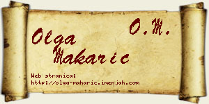 Olga Makarić vizit kartica